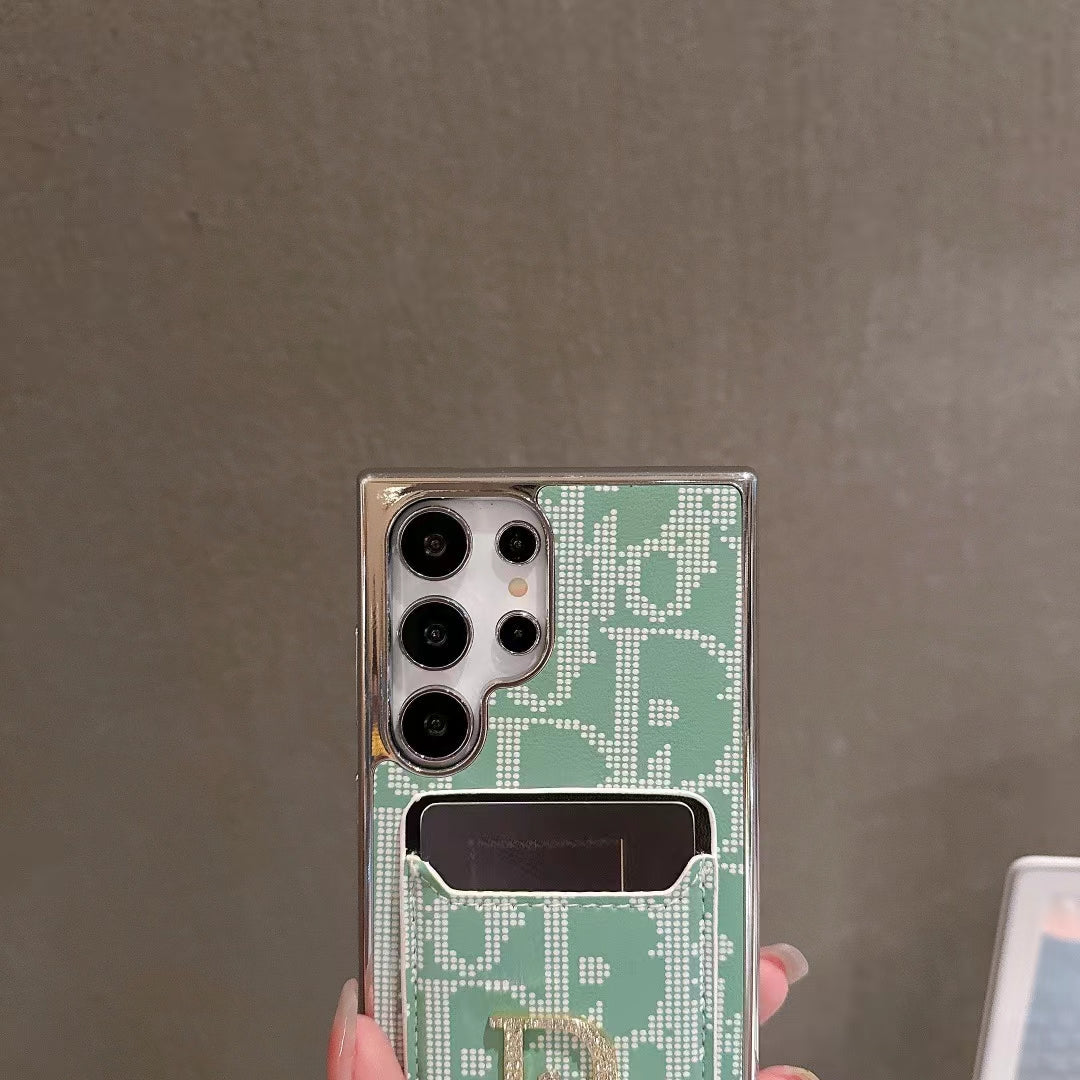 Coque Samsung chic et emblématique avec poche pour cartes.