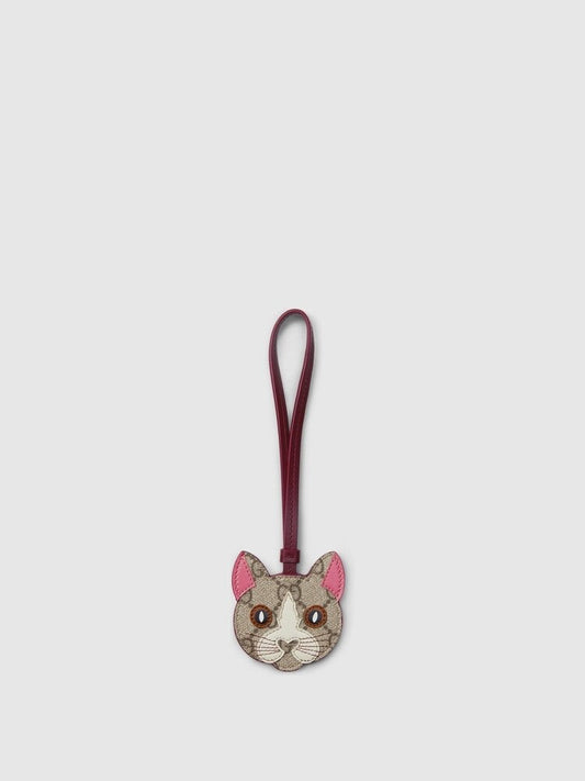 Monogram Cat & Dog Keychain Charm