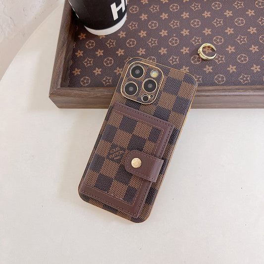 Luxusní klasická taška s barevnými kartami Pouzdro na iPhone