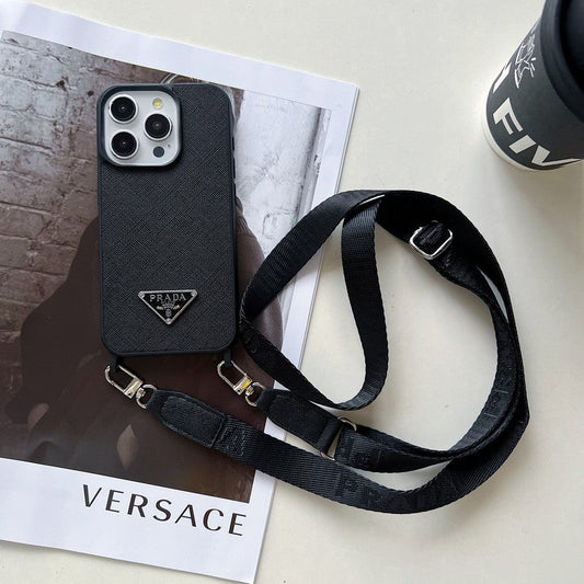 Luksus Crossbody Leather iPhone-deksel