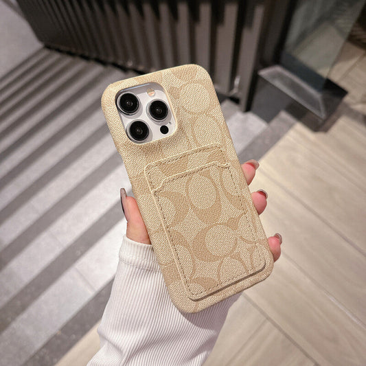 經典經典 iPhone 保護殼帶卡座白色 -JQB240330