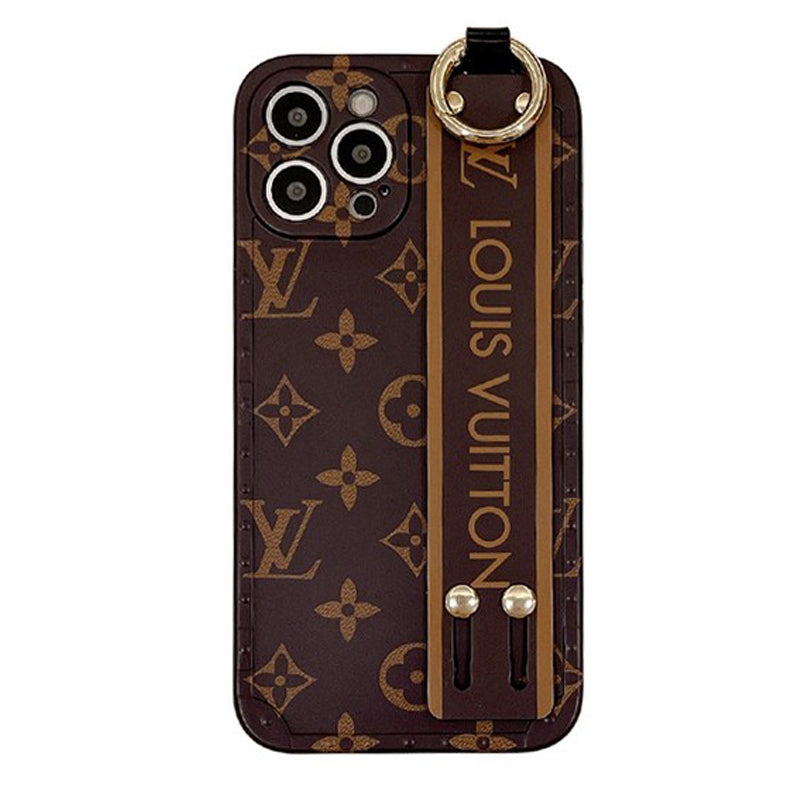 高級ブラウン リストバンド iPhone ケース