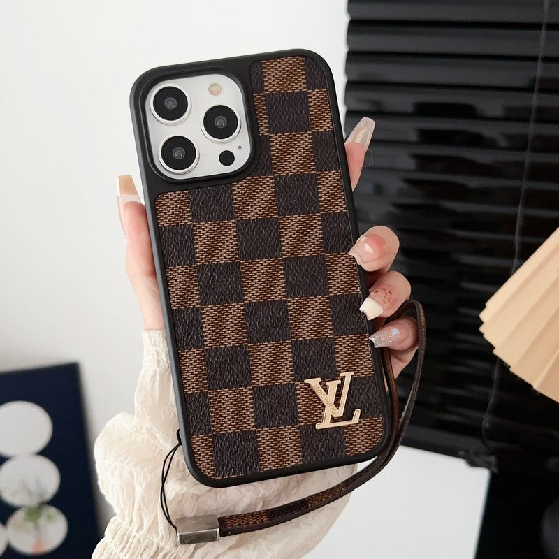 Luxusné klasické hnedé puzdro na iPhone