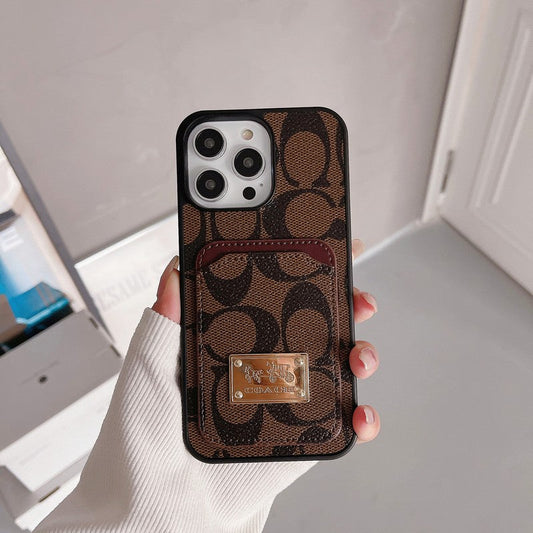 Klassisk korttaske i læder til iPhone