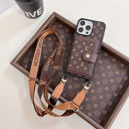 Luxusní Card Bag Crossboday pouzdro na iPhone