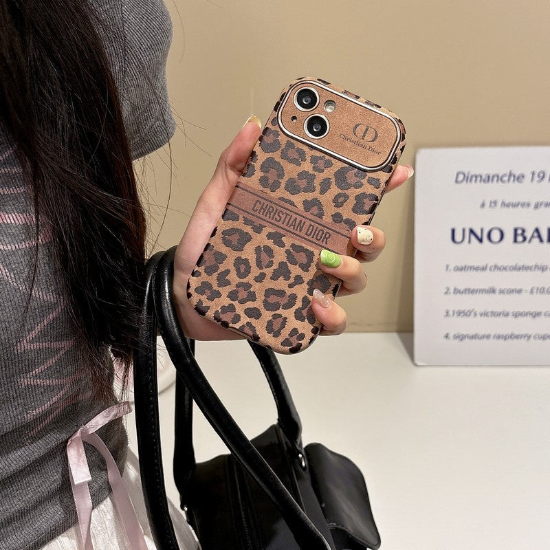 Modna kožna torbica za iPhone smeđe boje