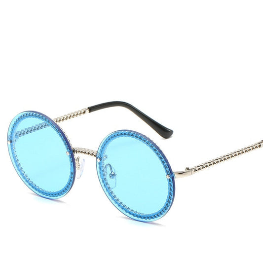 Značka Okrúhle slnečné okuliare Dámske Luxusné Dámske odtiene bez obrúčok Európa Popular Ins Slnečné okuliare lunettes de sol femme