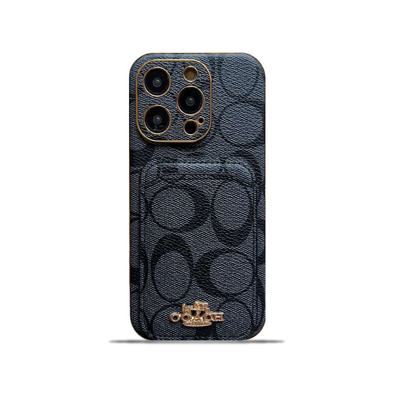 Klassiskt iPhonefodral med korthållare Svart -KB241651