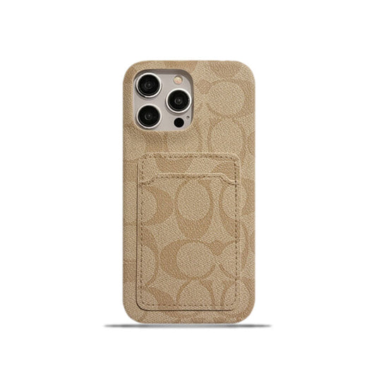 Étui classique pour iPhone avec porte-cartes blanc -JQB240330