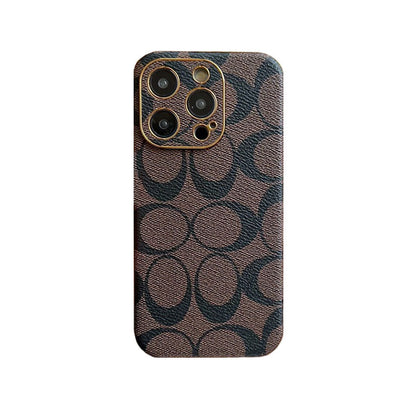 Klasické černé kožené pouzdro na iPhone -QBK240513