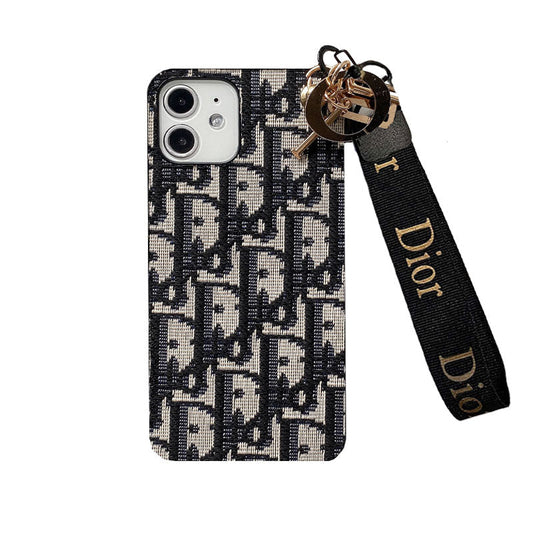 Modni ovitek za iPhone s paščkom, črna-GS240315