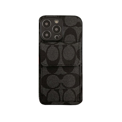 Étui classique pour iPhone avec portefeuille Marron clair-HP240513