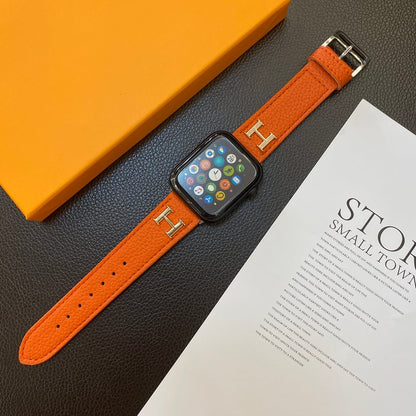 本革模様のApple Watchストラップ