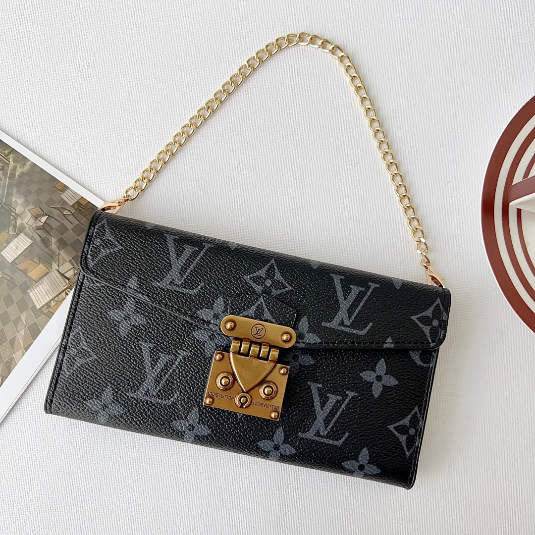 Luxury Monogram Phone Wallet Crossbody Purse – 3-in-1 Phone Bag