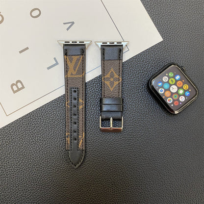 APPLE-WATCH-ARMBAND MIT MONOGRAM-NÄHTEN AUS LEDER