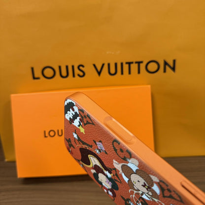 Luxuriöse iPhone-Hülle mit mehrfarbigem Monogramm