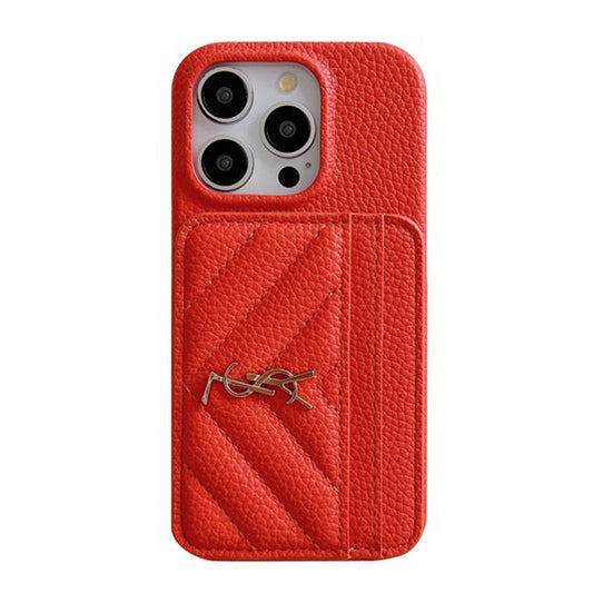Cás iPhone Leathar Mála Cárta Naomh