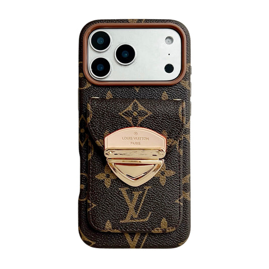 Luksus Crossbody iPhone-deksel med kortlomme & Avtakbar stropp
