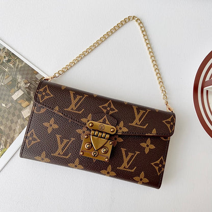 Luxury Monogram Phone Wallet Crossbody Purse – 3-in-1 Phone Bag