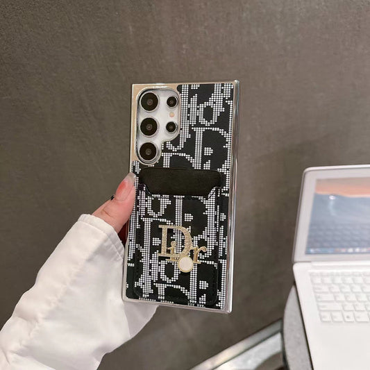 Schicke, ikonische, modische Samsung-Hülle mit Kartenfach