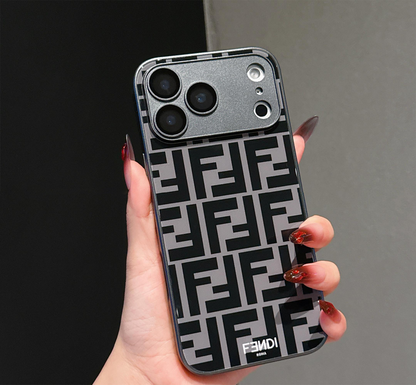 Capa para iPhone à prova de choque com padrão de luxo com proteção para câmera
