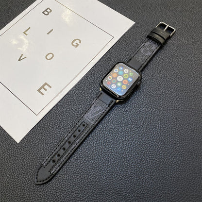 APPLE-WATCH-ARMBAND MIT MONOGRAM-NÄHTEN AUS LEDER