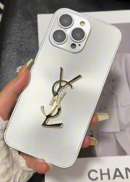 Capa elegante para iPhone Letter Shine x Mono com corrente