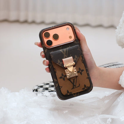 Luxusní kožené pouzdro na iPhone do kapsy na karty