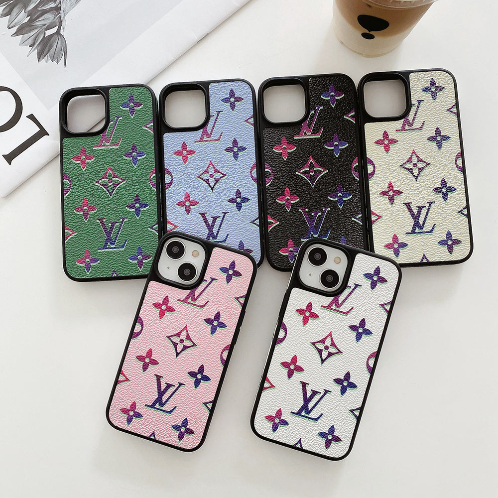 Étui iPhone en cuir de couleur de luxe