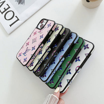 Étui iPhone en cuir de couleur de luxe