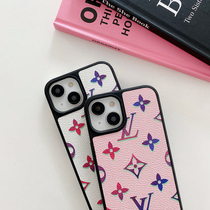 Étui iPhone en cuir de couleur de luxe