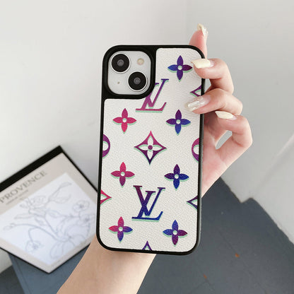 Étui iPhone en cuir de couleur de luxe