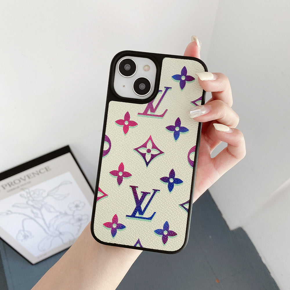Étui iPhone en cuir de couleur de luxe