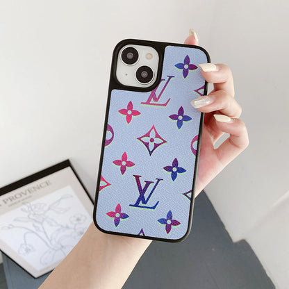 Étui iPhone en cuir de couleur de luxe