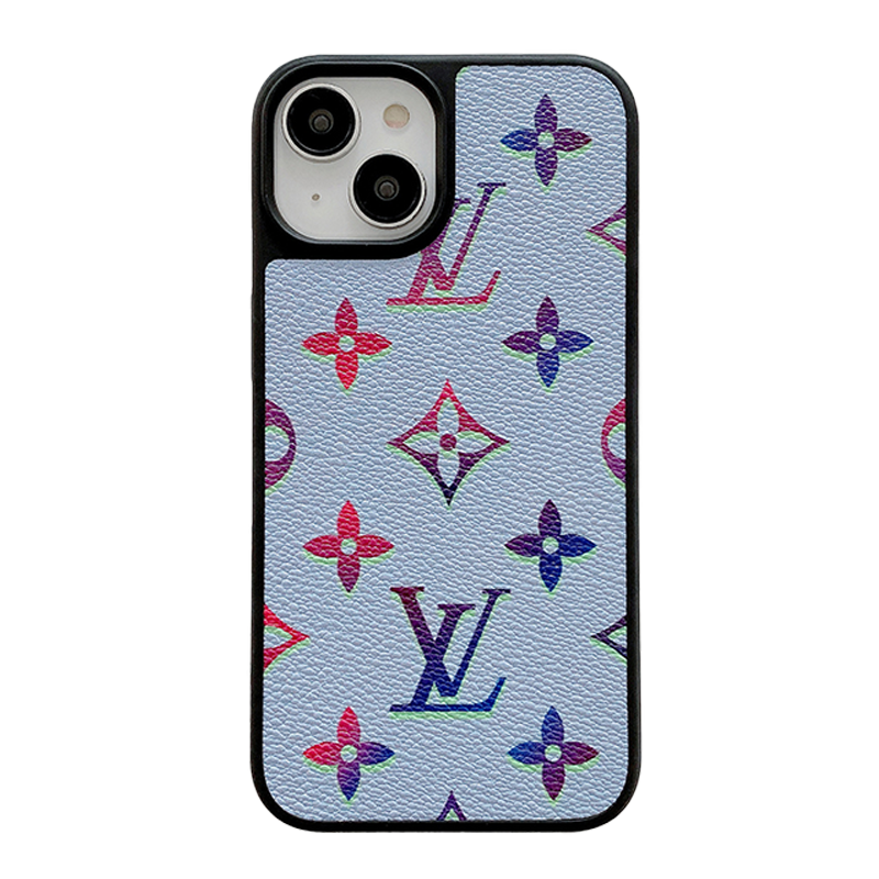 Étui iPhone en cuir de couleur de luxe