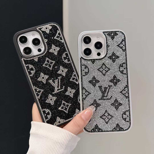 Luksus Glitter Holographic Y - S - L-inspirert iPhone-deksel – Diamond Shine Edition