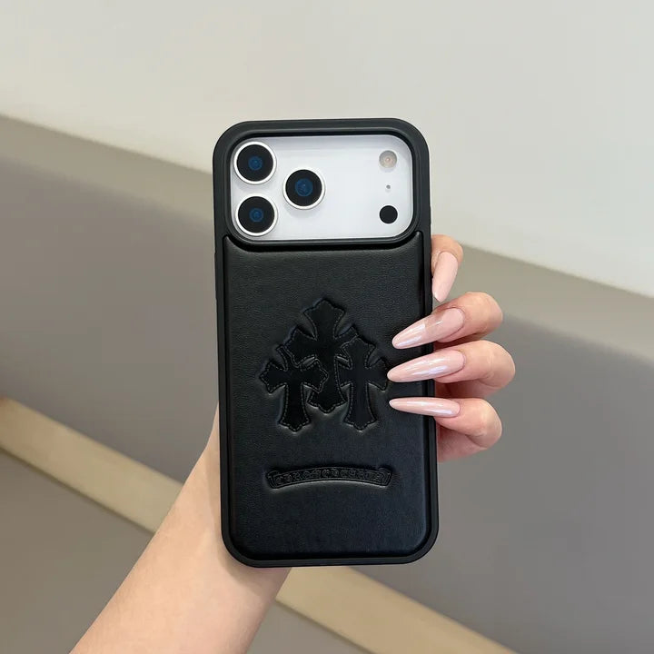 Hochwertige iPhone-Hülle aus Kunstleder