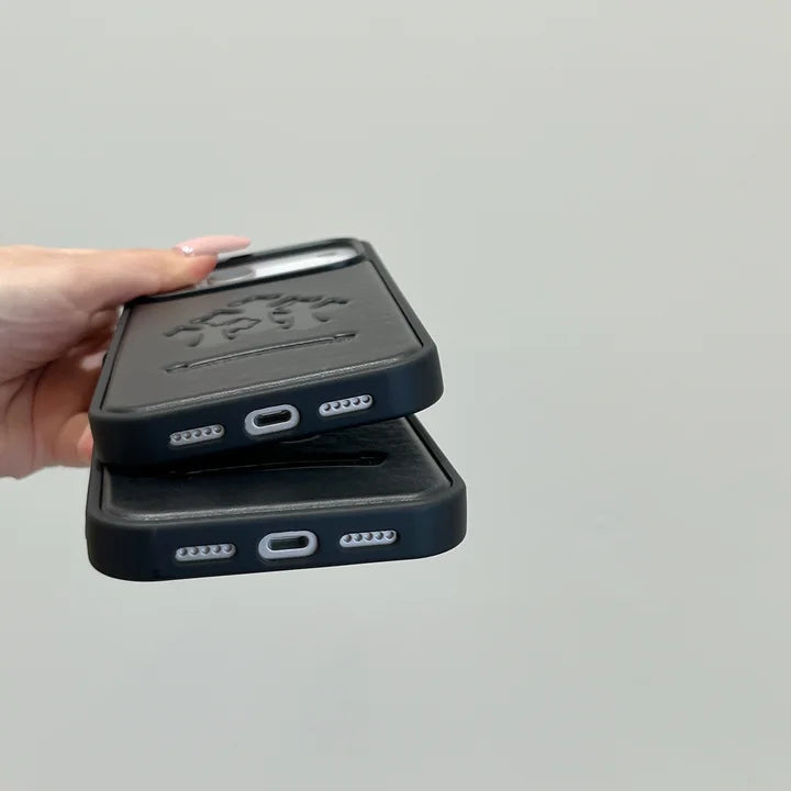 Hochwertige iPhone-Hülle aus Kunstleder
