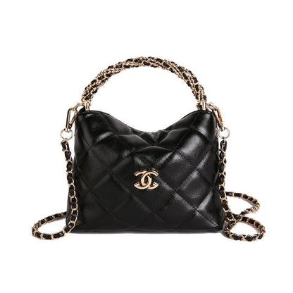 Quiltet Chain Cloud Bag - Justerbar strop med tekstureret crossbody