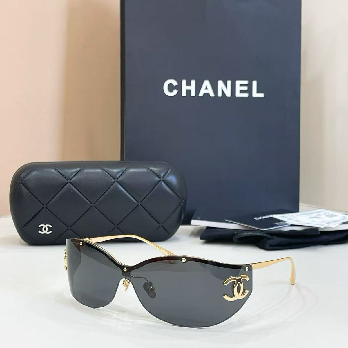 New Arrival, Haute Luxury Rimless Wrap-Around Sunglasses