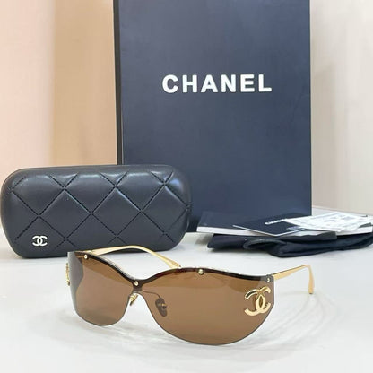 New Arrival, Haute Luxury Rimless Wrap-Around Sunglasses