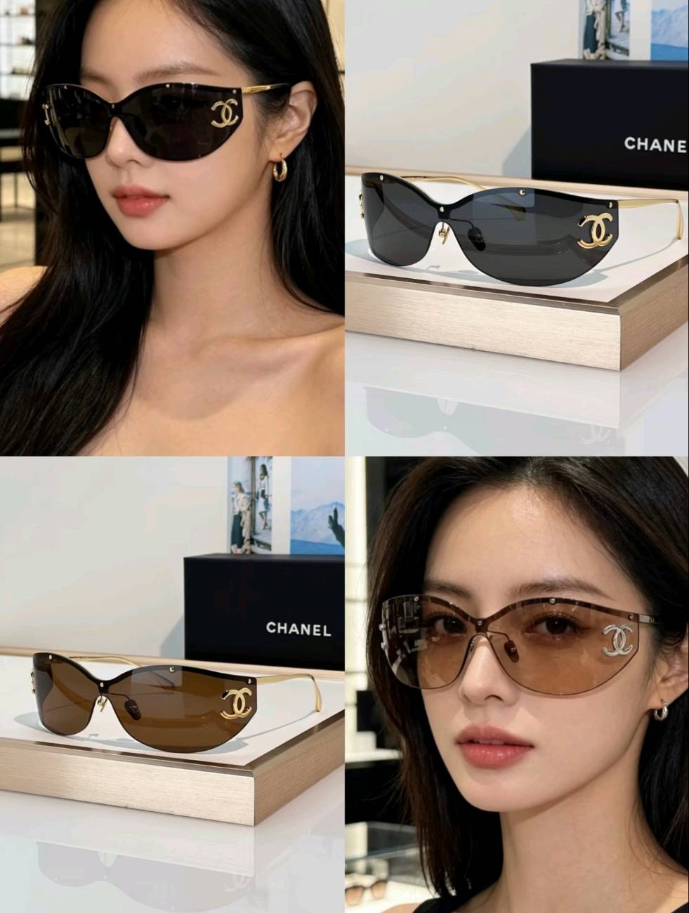 New Arrival, Haute Luxury Rimless Wrap-Around Sunglasses