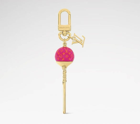 Lyxig Lollipop Monogram Bag Charm Nyckelring