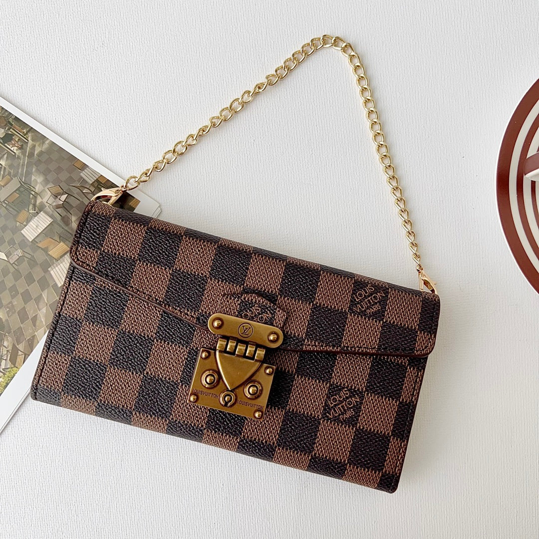 Luxury Monogram Phone Wallet Crossbody Purse – 3-in-1 Phone Bag