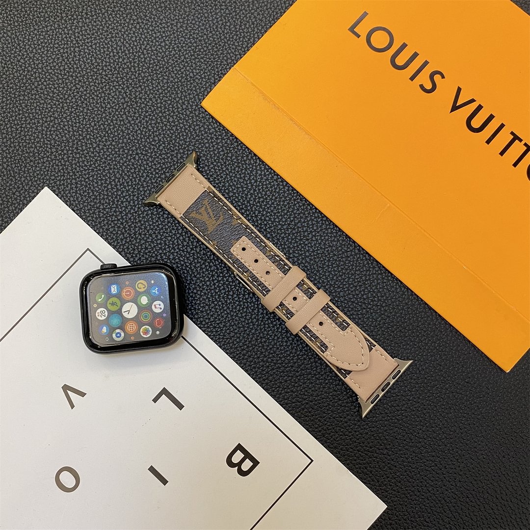 APPLE-WATCH-ARMBAND MIT MONOGRAM-NÄHTEN AUS LEDER