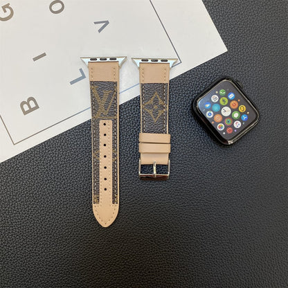 APPLE-WATCH-ARMBAND MIT MONOGRAM-NÄHTEN AUS LEDER