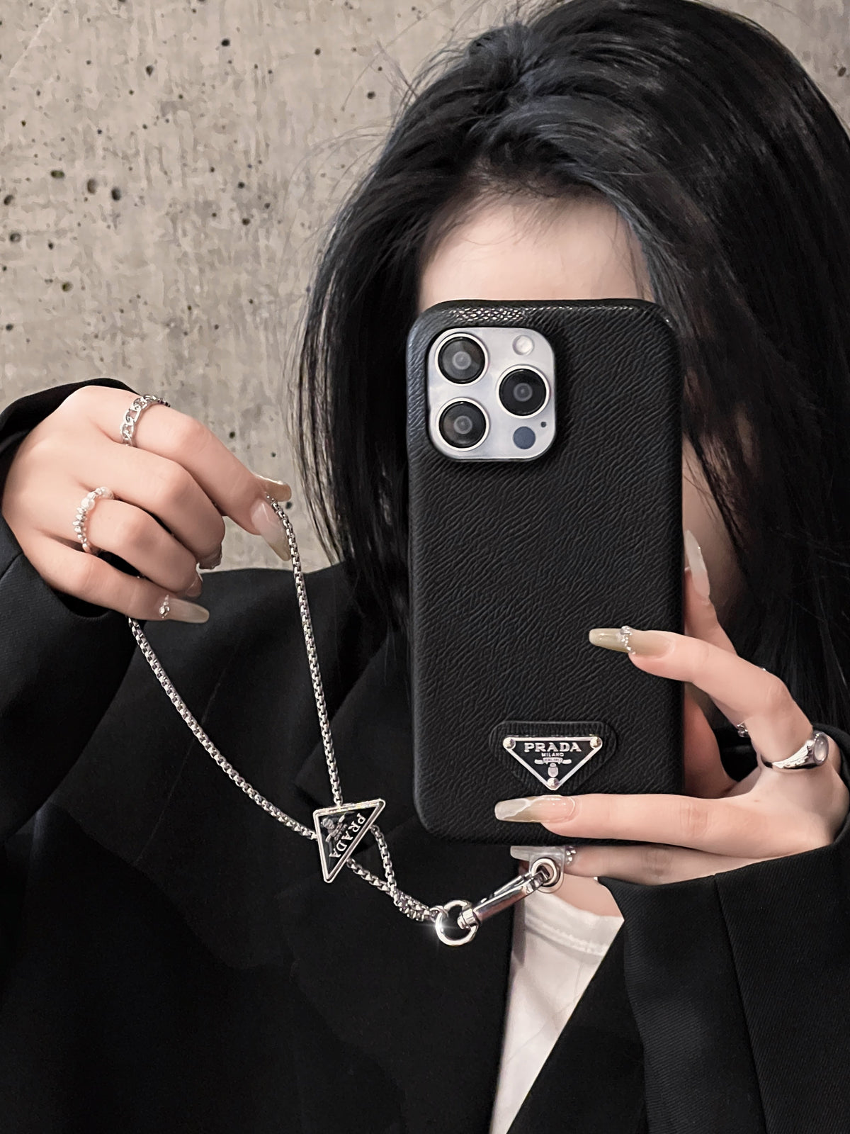 Cás iPhone Crossbody Leathar só