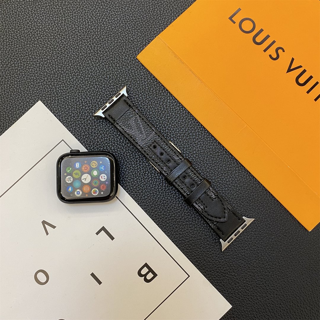 APPLE-WATCH-ARMBAND MIT MONOGRAM-NÄHTEN AUS LEDER