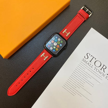 本革模様のApple Watchストラップ