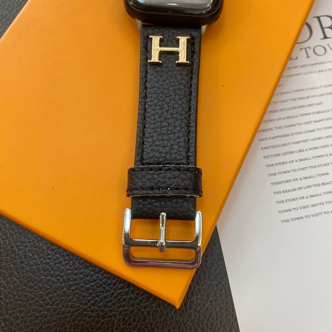 本革模様のApple Watchストラップ